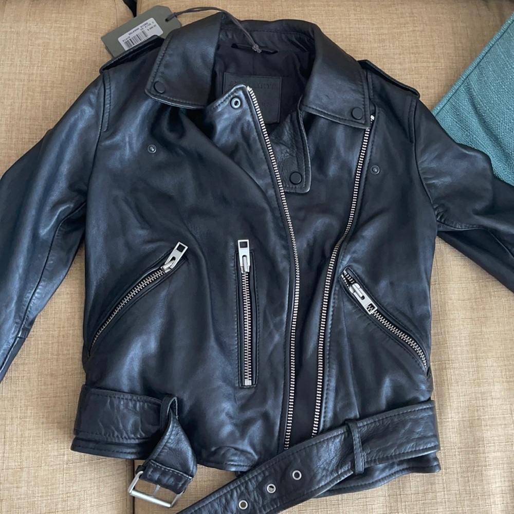 All saints balder leather jacket